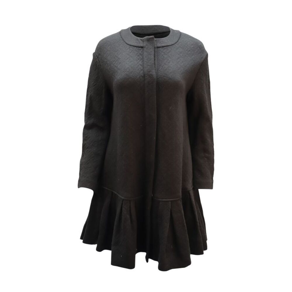 Diane Von Furstenberg Ballencya Coat Dress in Black Wool